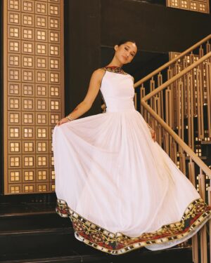 Elegant Modern Cultural Dress – Ethiopian & Eritrean Inspired Handmade Cotton Attire S0001
